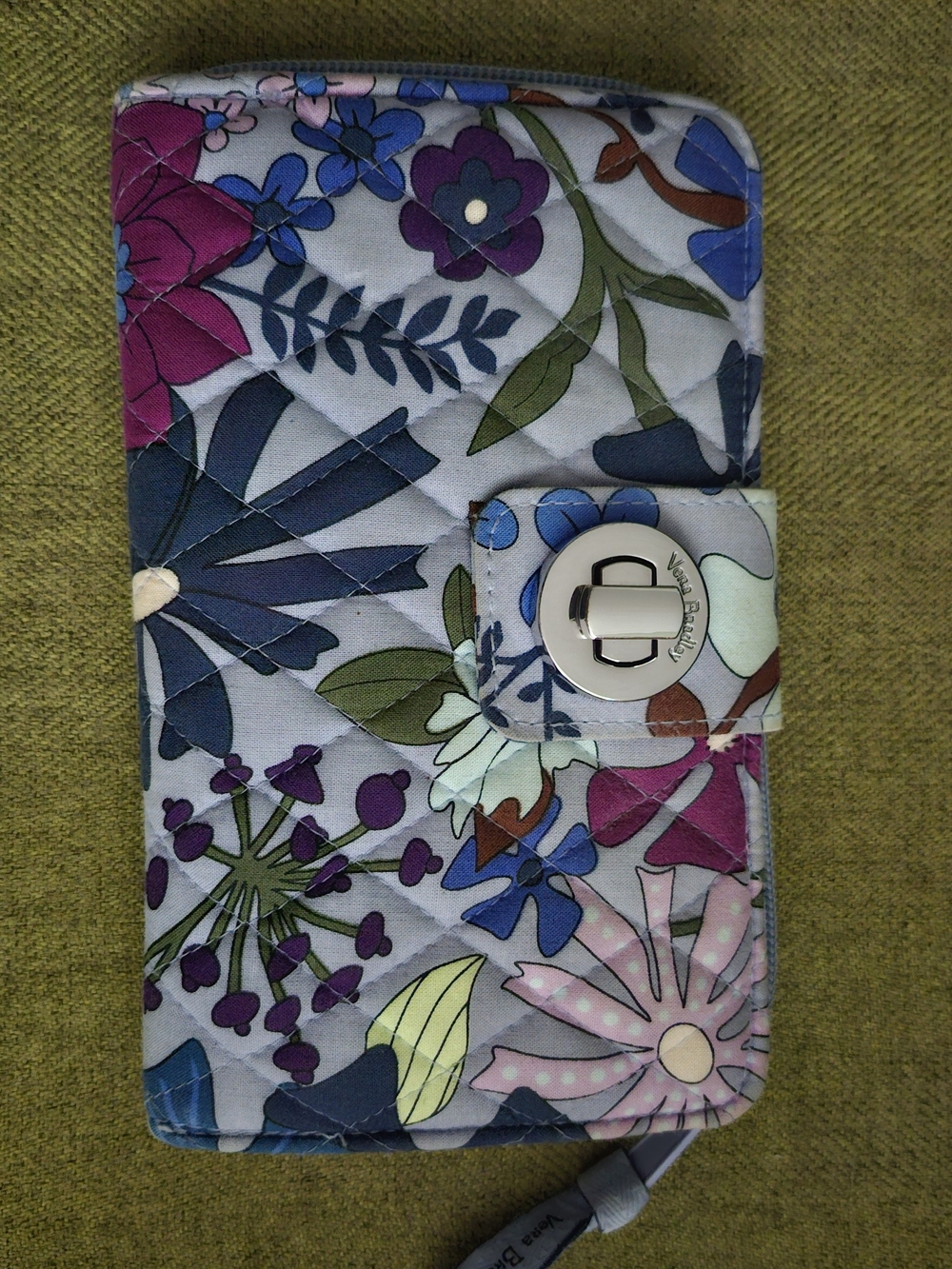Vera Bradley Floral Quilted Wallet in Light Blue, Purple, Pink, Green